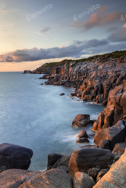 Preview: Rocky Sardinian Coast at Capo Altano at Sunset