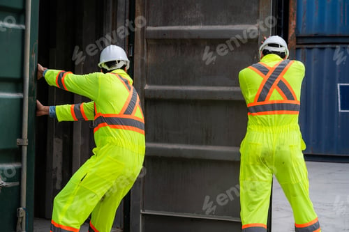Preview: logistics transportation business ideas Foreman engineering team Work and inspect cargo handling, st