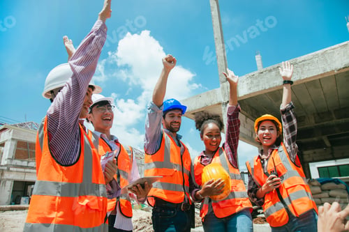 Preview: Group of expert engineers, workers and constructors committed to the success of the concept. teamwor
