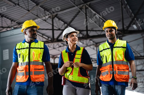 Preview: Engineers talking to warehouse workers. Principles of teamwork leadership and communication skills a