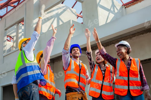 Preview: Group of expert engineers, workers and constructors committed to the success of the concept. teamwor