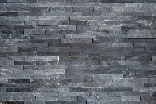 Preview: Ackground of Textured Natural Stone Tiles in Grey Color, Modern Dark Gray Slate Stone Wall