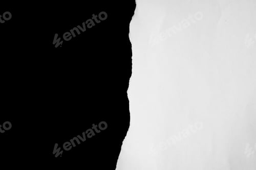 Preview: Close up of a white ripped or torn piece of paper with copy space.