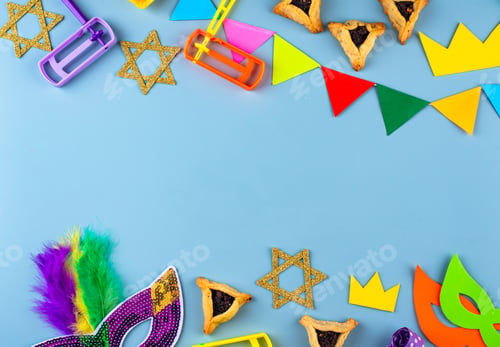 Preview: Jewish holiday Purim celebration concept