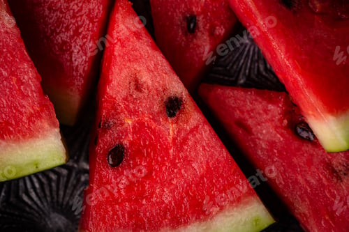 Preview: Fresh juicy sliced watermelon close up