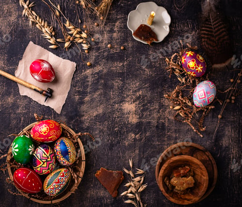 Preview: Traditional Ukrainian painting Easter eggs