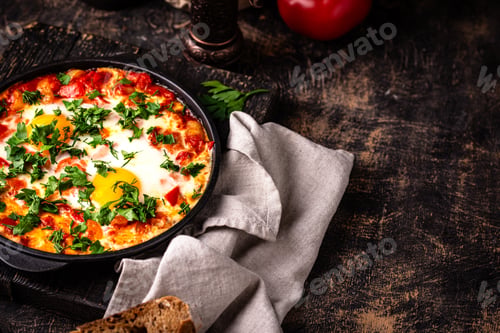 Preview: Shakshuka, traditional Jewish breakfast dish