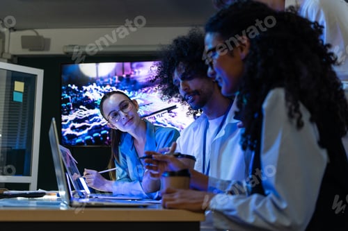 Preview: Group of diverse team working on software development in the office