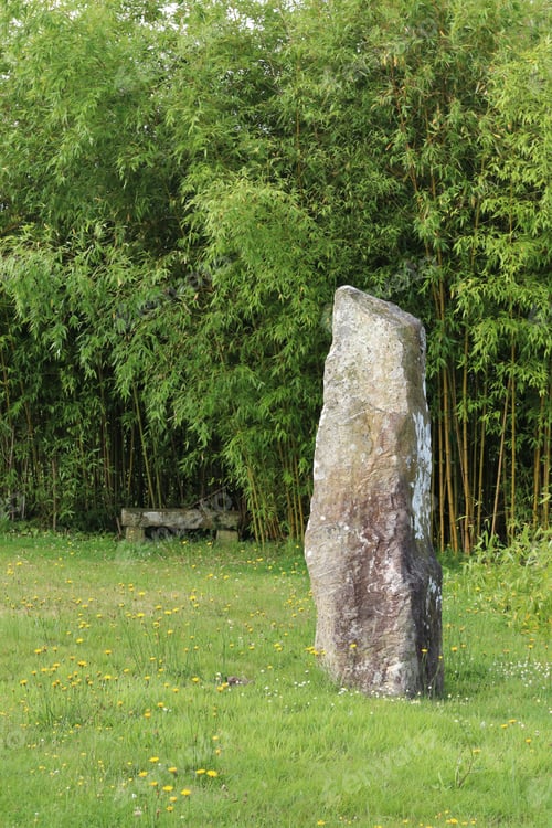 Preview: Menhir of Lescorveau, a freestanding menhir in Saint-Nic, Brittany, France