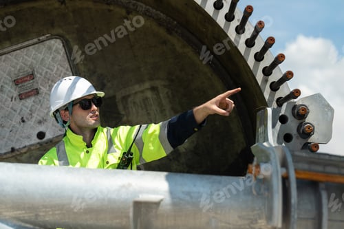 Preview: Engineers inspect and maintain large wind turbine blades