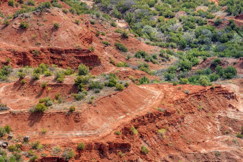 Preview: Details of the red rocks of Palo Duro Canyon in the Panhandle of Texas
