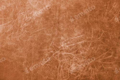 Preview: Matte Orange Genuine Leather, Leatherette With Soft Grain And Subtle Fibers Texture Background