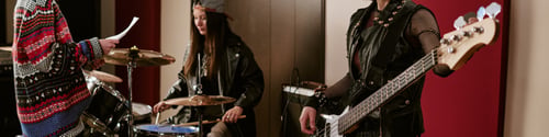 Preview: Teenage Girls Rehearsing in Music Band for Youth Marketing Campaign