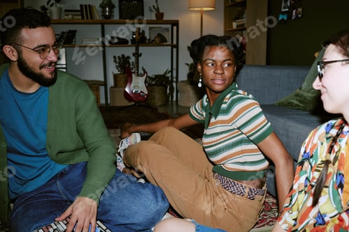 Preview: Diverse Friends Socializing at Home for Community Lifestyle Campaign