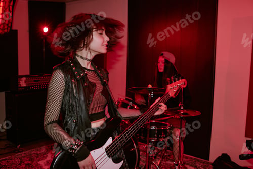Preview: Teenage Girls Music Group Performing during Band Rehearsal