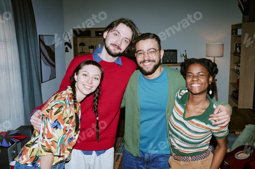 Preview: Portrait of Diverse Friends Posing Together for Community Campaign