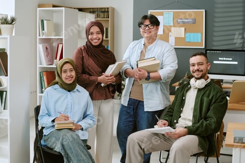 Preview: Portrait of Diverse College Students Studying for Education Access