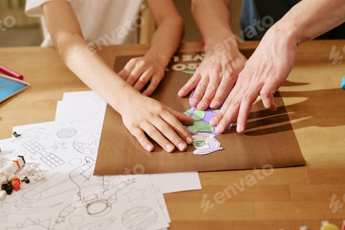 Preview: Father and Son Creating Craft Project for Family Bonding at Home