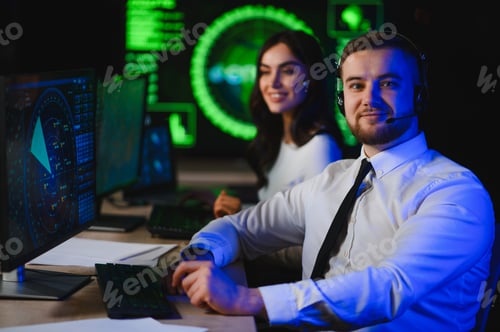 Preview: Air traffic control monitoring flight radar display