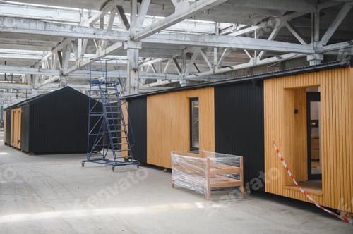 Preview: Workshop for the production of wooden modular houses