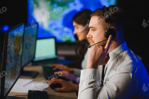 Preview: Dispatch team members managing communication in control center