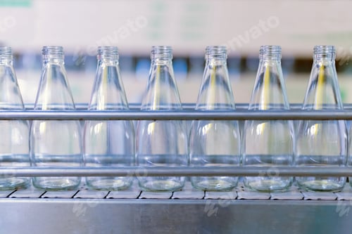 Preview: Water bottle on a factory production conveyor belt line