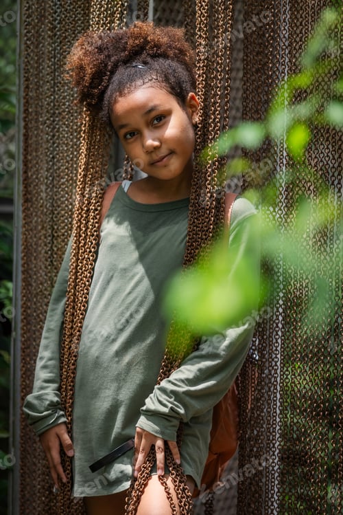 Preview: Young Nature Explorer at the Entrance of a Tropical Insect Biodiversity Dome