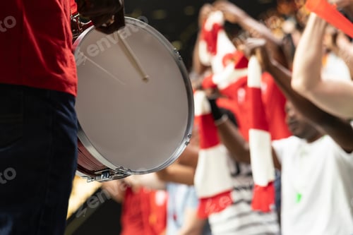 Preview: Supporter group leader creating intense energy by playing fan drums