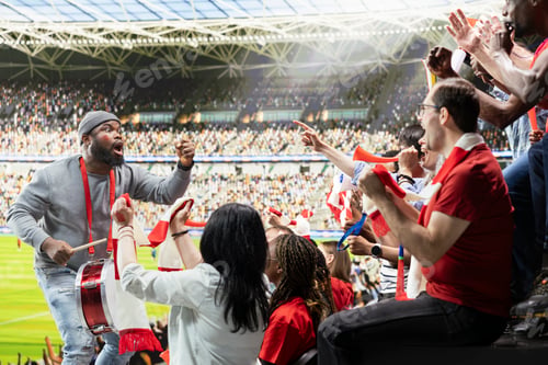 Preview: Supporter group leader creating intense energy by playing fan drums