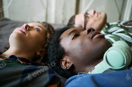 Preview: Diverse Teenagers Relaxing Together for Mental Wellbeing Campaign