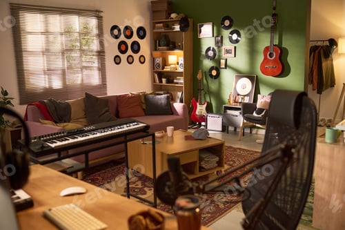 Preview: Home Music Studio Interior Supporting Content Creation and Recording