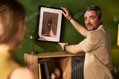 Preview: Portrait of Man Hanging Wall Art for Home Staging