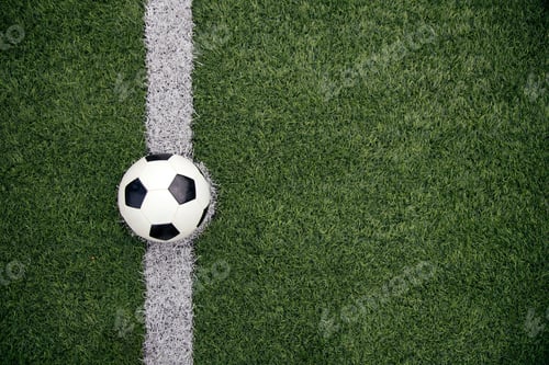 Preview: Soccer ball on soccer field