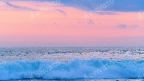 Preview: Tropical sea beach in summer time on sunny day. Golden sand beach sea peaceful scenery on the beach.