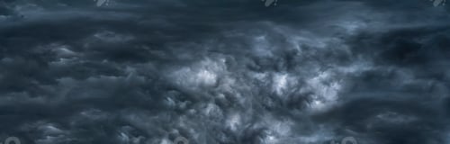 Preview: Banner Dramatic dark storm clouds black sky background. Dark thunderstorm clouds rainny season. Pano