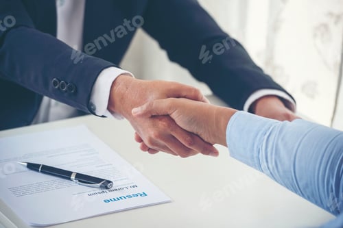 Preview: Close up hands Team Business Partners shaking hands together to Greeting Start up new project. Shake