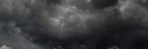 Preview: Banner Dark cloudscape storm cloud with copy space.