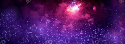 Preview: Banner Purple Firework celebrate anniversary happy new year 2024, 4th of july holiday festival. Bann