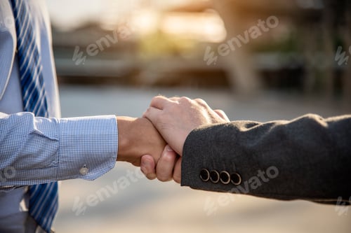 Preview: Partner Business Trust Teamwork Partnership. Industry contractor fist bump dealing mission business.