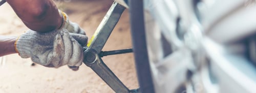 Preview: Banner Man hands fixing Car machinery vehicle mechanical service. Mechanic man hands repairing car s
