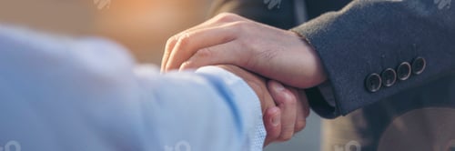 Preview: Banner Lawyer teamwork partnership Businessman handshake together. Panorama Two Men Trust honesty la