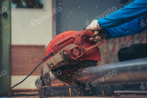 Preview: Mechanic man hands repairing car shop. vehicle hood checking up auto mobile