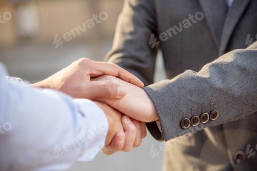Preview: Partner Business Trust Teamwork Partnership. Industry contractor fist bump dealing mission business.