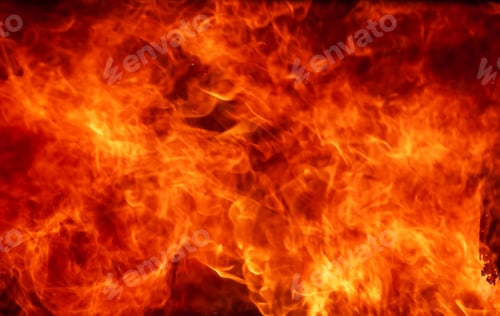 Preview: Fire explosion flammable car fire on street smoke, hot danger flame burning effect. Fire burn car ac
