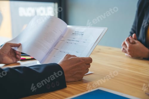 Preview: Job HR applicants having an interview with Human resource manager jobs interviewing with confident c