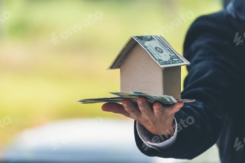 Preview: Real estate agent hands holding home business mortgage loan investment property. Hands saving protec