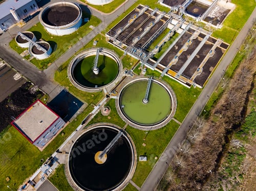 Preview: Water treatment facility operates in a city to process wastewater and clean water for the community