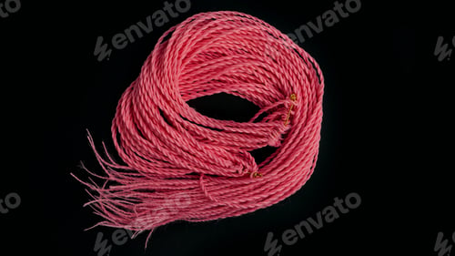 Preview: Double ended synthetic braids and pink dreadlocks