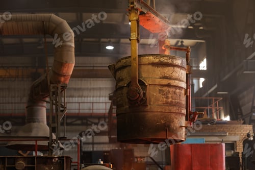 Preview: Industrial furnace equipment in metal casting workshop