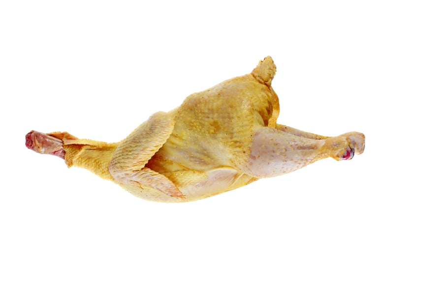 Cover for Whole raw chicken isolated on white background
